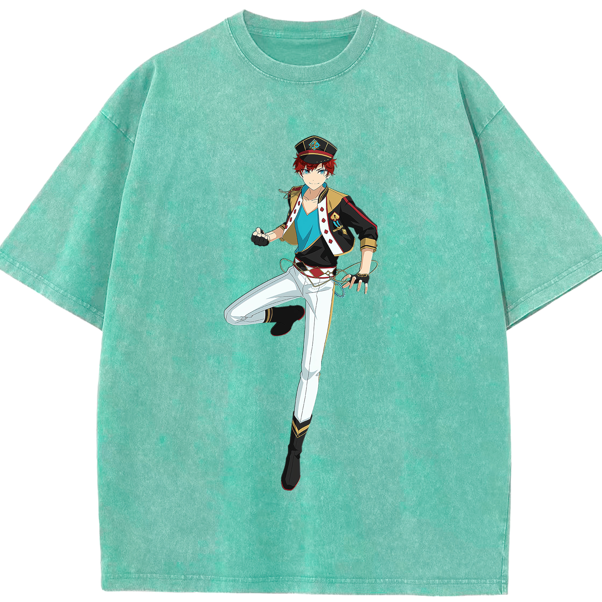 （画像用） あんさんぶるスターズ! Ensemble Stars 綿100% ヴィンテージ風 半袖Tシャツ（フロントプリント）